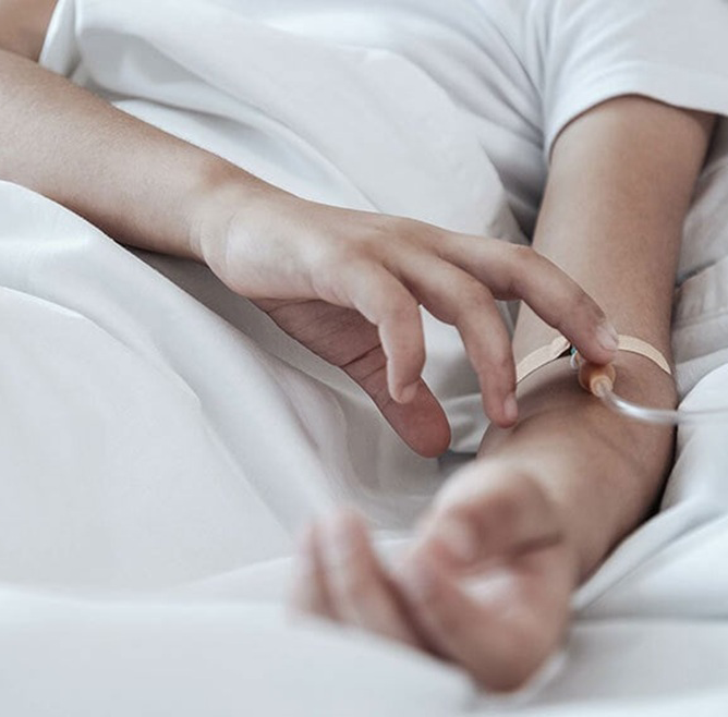 Patient prepared for surgery