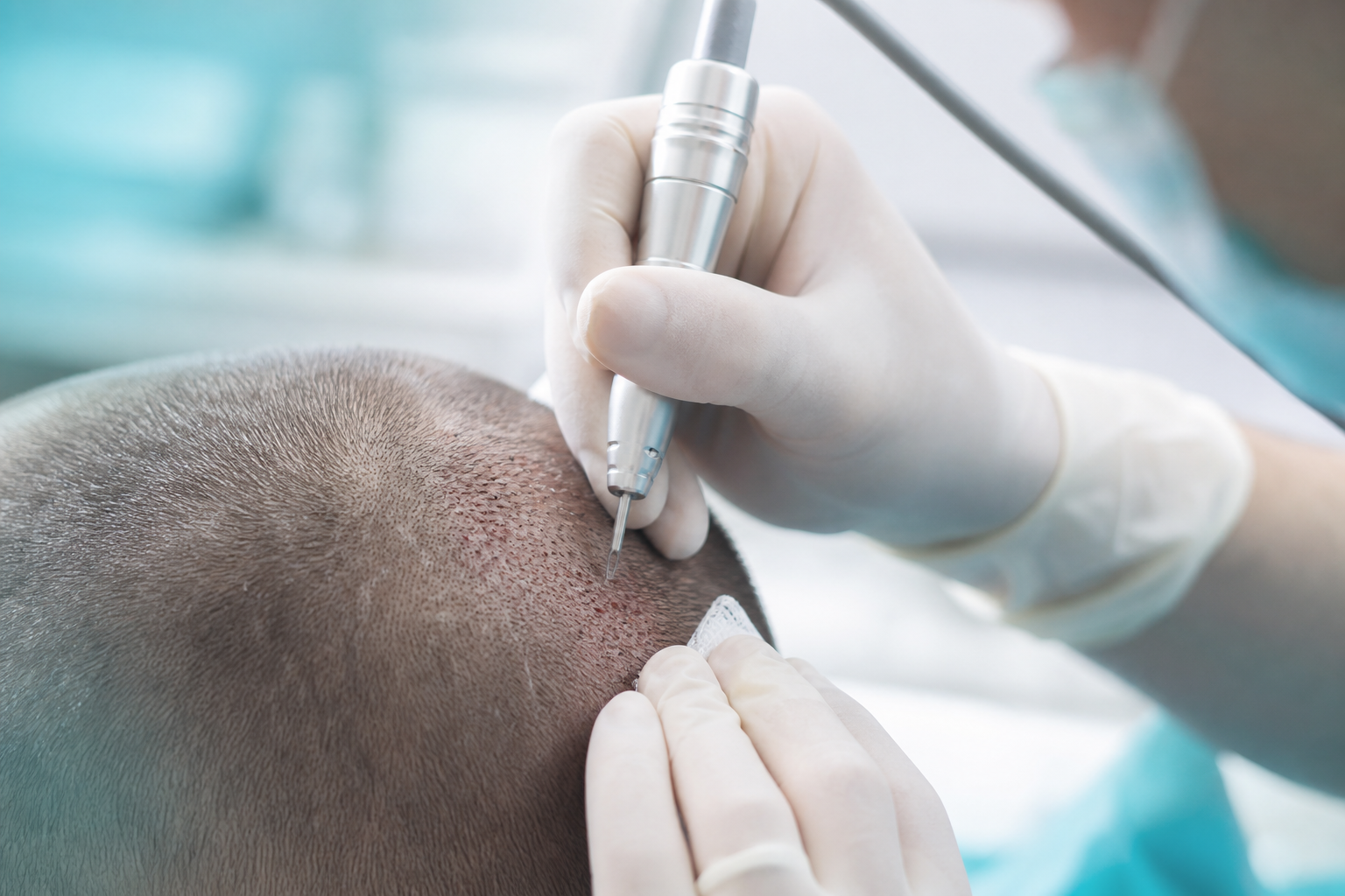 FUE hair transplant follicle extraction at EsteCenter Istanbul